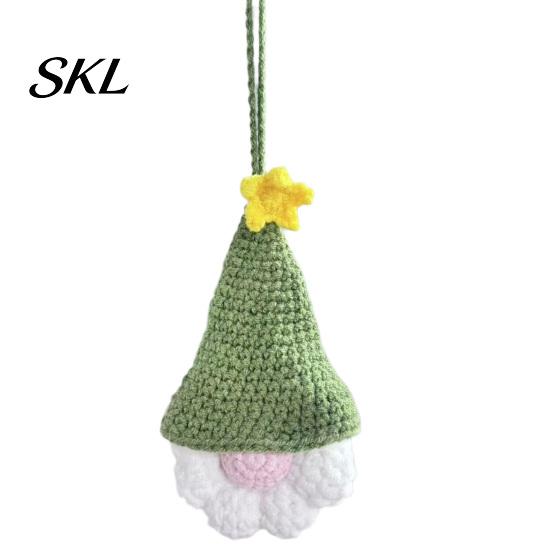 Festive Winter Room Ornaments Hand Crochet Christmas Gnome Ornaments, Knitted Faceless Hanging Decorations, Reusable Holiday Door Handles Yarn