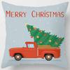 Christmas Truck Tree Pillowcase Festival Gift Cushion Cover Home Decoration Car Sofa Cushion Cover Funda De Almohada