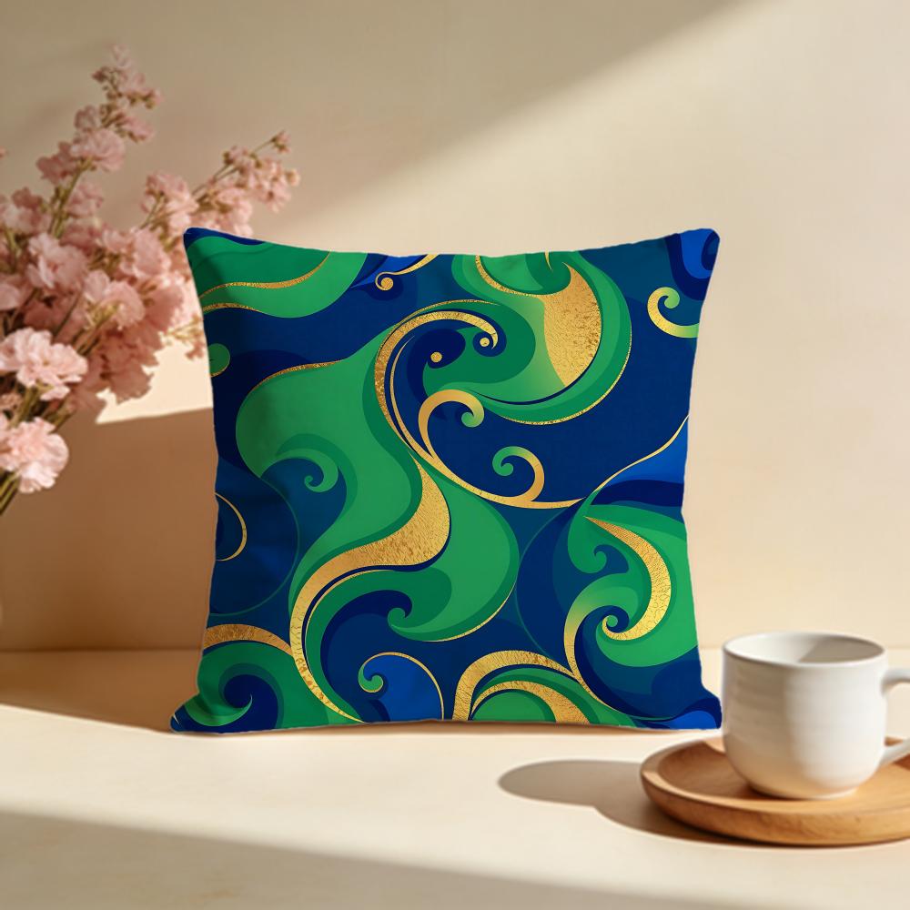 Opulent Glitter Fluid Pattern Cushion Cover Soft Pillow Cases for Home Bedroom Living Room Sofa