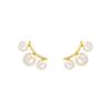 Minimalist Pearl Stud Earrings Women Sterling Hypoallergenic Geometric Design Vintage Chic Everyday Jewelry