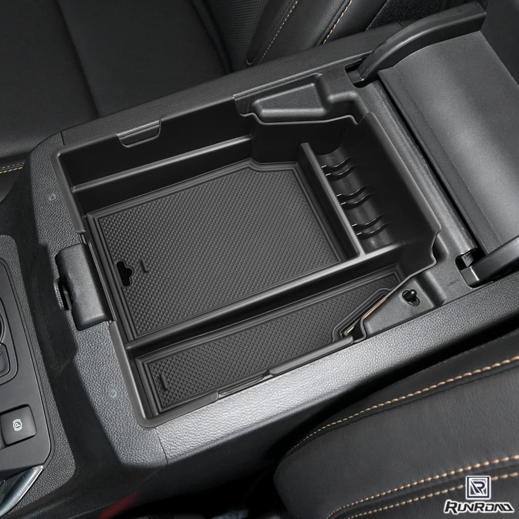 RUNROAD Center Console Organizer Tray Compatible With Chevy Traverse 2018- Accessories, Ert Secondary Storage Box ABS Material Armrest Tray Black