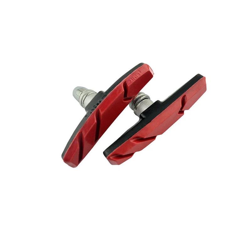 1/2/4/6/10 пар бесшумных тормозных колодок для шоссейных велосипедов MTB, держатель тормозных колодок V-Brake для велосипедов, резиновые колодки, прочные аксессуары для велосипедистов