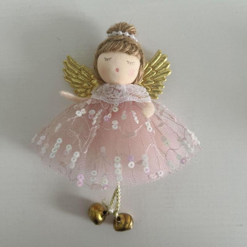 Festival Cloth Angel Hanging Doll Decoration Soft Edges Easy Install Holiday Wedding Birthday Party Decorative Accent