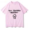 Hip Hop Binding of Isaac Print Tshirt Unisex Women Oversized You Unlocked Keeper T Shirt Cotton Tee Hip Hop Tshirt Tops Streetwear