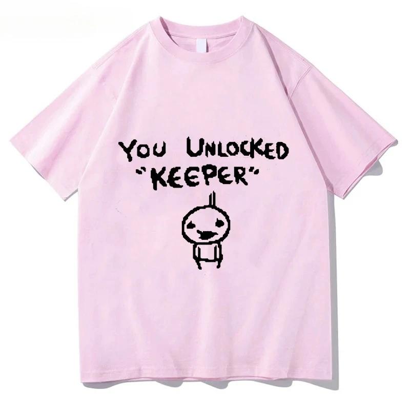 Hip Hop Binding of Isaac Print Tshirt Unisex Women Oversized You Unlocked Keeper T Shirt Cotton Tee Hip Hop Tshirt Tops Streetwear