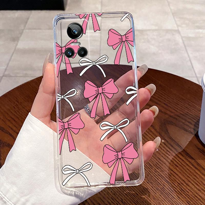 Чехол для Realme GT Neo 3 RMX3560 Прозрачный Роскошный Милый Заяц с Сердечками Забавный Мягкий Силиконовый Чехол для Телефона Для Realme GT Neo3 150W Задняя Крышка