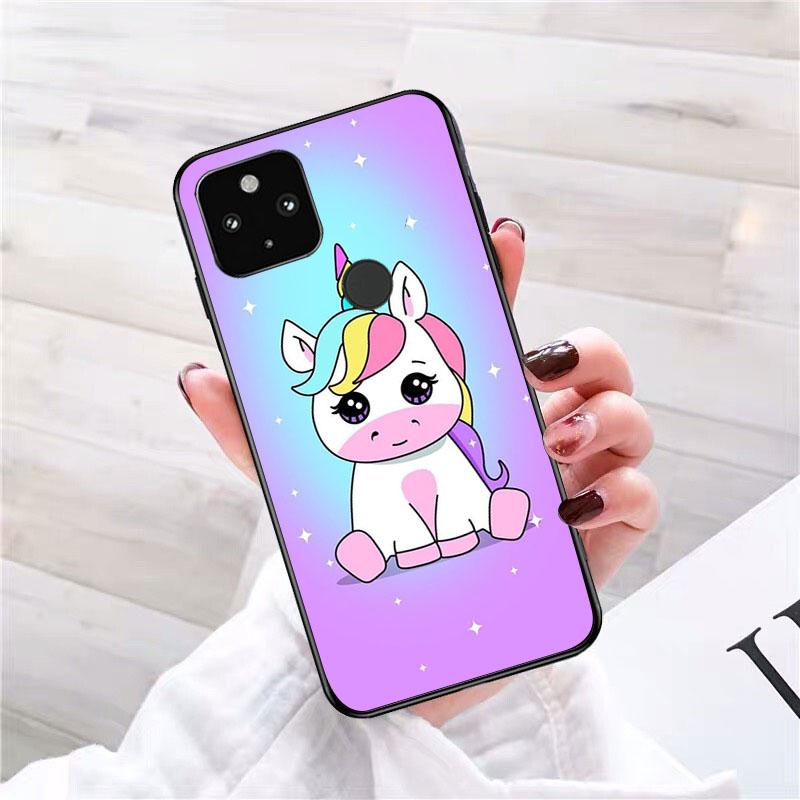 Милый чехол для телефона с радужным единорогом для Google Pixel 7 Pro 7 6A 6 Pro 5A 4A 3A Pixel 4 XL Pixel 5 6 4 3 XL 3A XL 2 XL