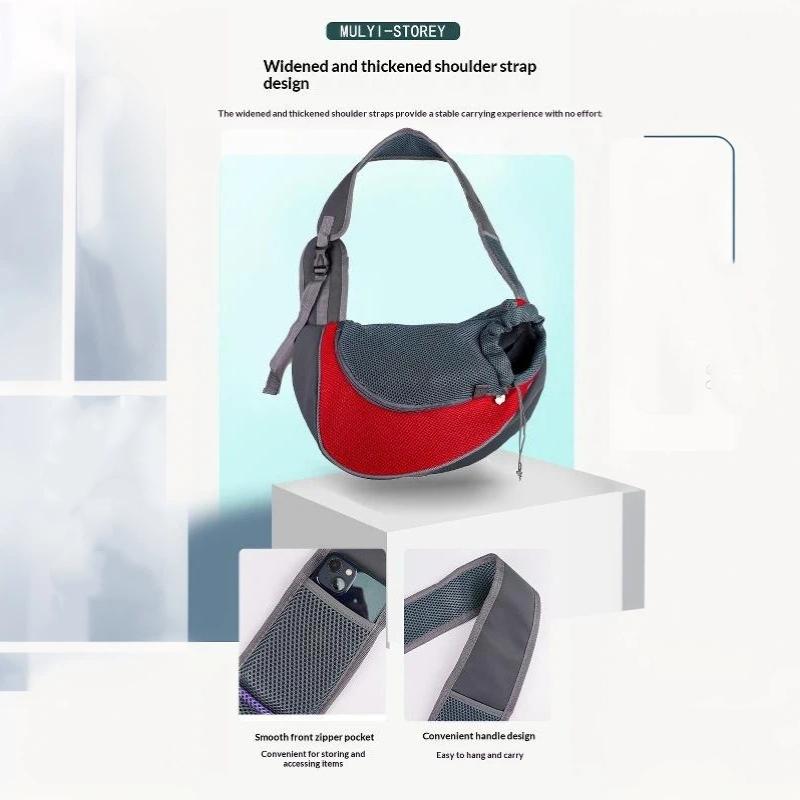 New Cat/Dog Out Backpack,Dog Sling Carrier Breathable Mesh Travel Crossbody Bag For Puppy Cat Hiking Camping