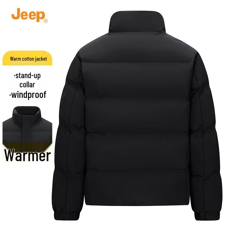 Jeep Мужская повседневная теплая хлопковая куртка с высоким воротником