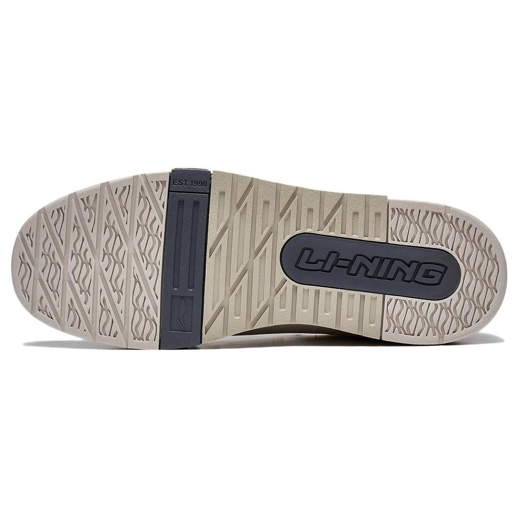 Li Ning Кампания 1.5 Нескользящие Износостойкие Низкие Кеды для Скейтборда Мужские Белый Серый Коричневый AGCT265-1