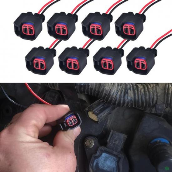 8PCS Fuel Injector Connector, Fuel Injector Plug, 5013995AA 5161919AA Fuel I