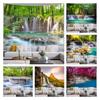 Forest Waterfall Tapestry Wall Hanging Boho Home Decor Landscape Tapestriees Bedroom Decoration Kawaii Room Decor Wall Art