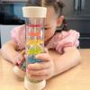Montessori Baby Rain Stick Rainbow Music Rattle Safe BPA-Free Educational Sensory Toy for Toddlers 0-3 Years Old Home Play
