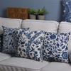 Винтажный синий и белый фарфоровый чехол для подушки с принтом, декоративная подушка для дивана, автомобильного кресла, домашний декор, наволочка