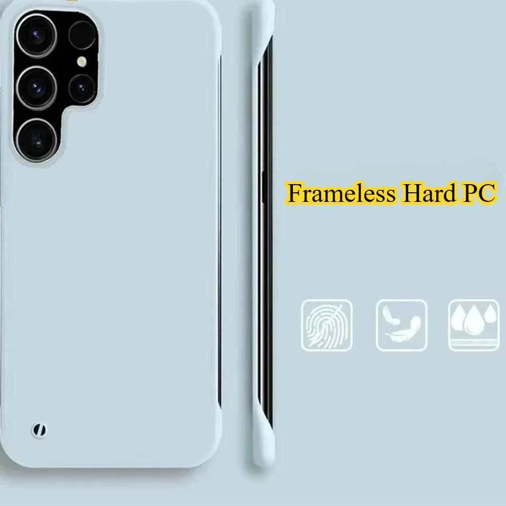 Тонкий безрамочный чехол для ПК для Samsung Galaxy A6 A A3 A16 A4 A3 A2 A1 A34 A33 A32 A31 A24 A36 Матовый Ультратонкий Жесткий Чехол