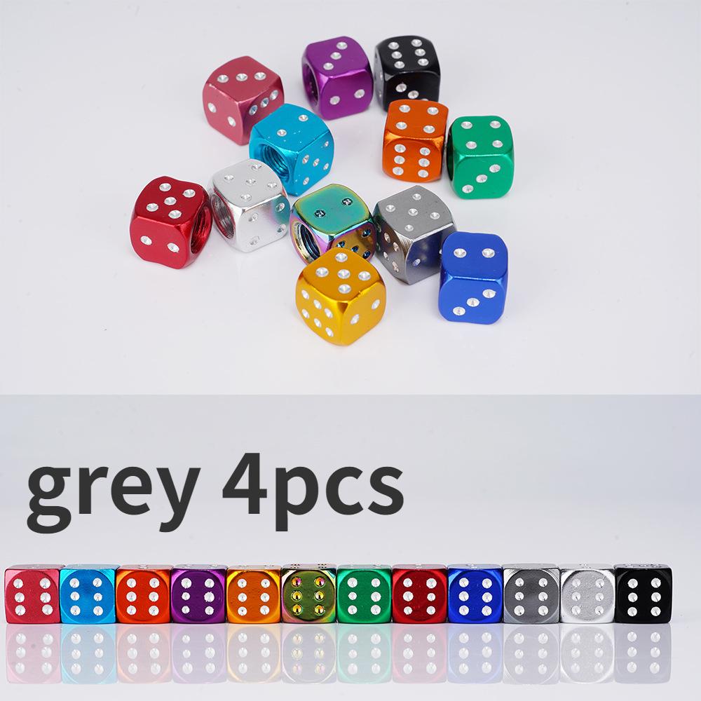 4PCS Aluminum Car Truck Motocycle Bike Dice Cap Cover AUTCOAT Tire Valve Tyre Caps Stem Air Cap Airtight Cover Auto Accessories