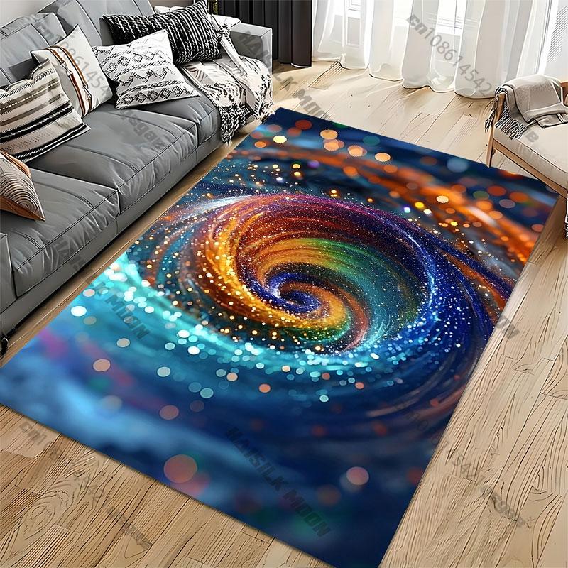 Cosmic swirl vibrant energy carpet Yoga living room room decor children's crawling mat doormat area rug games mat