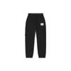 Vans Solid Color Logo Print Cuffed Casual Pants Women Bottoms Black VN0A7YIHBLK