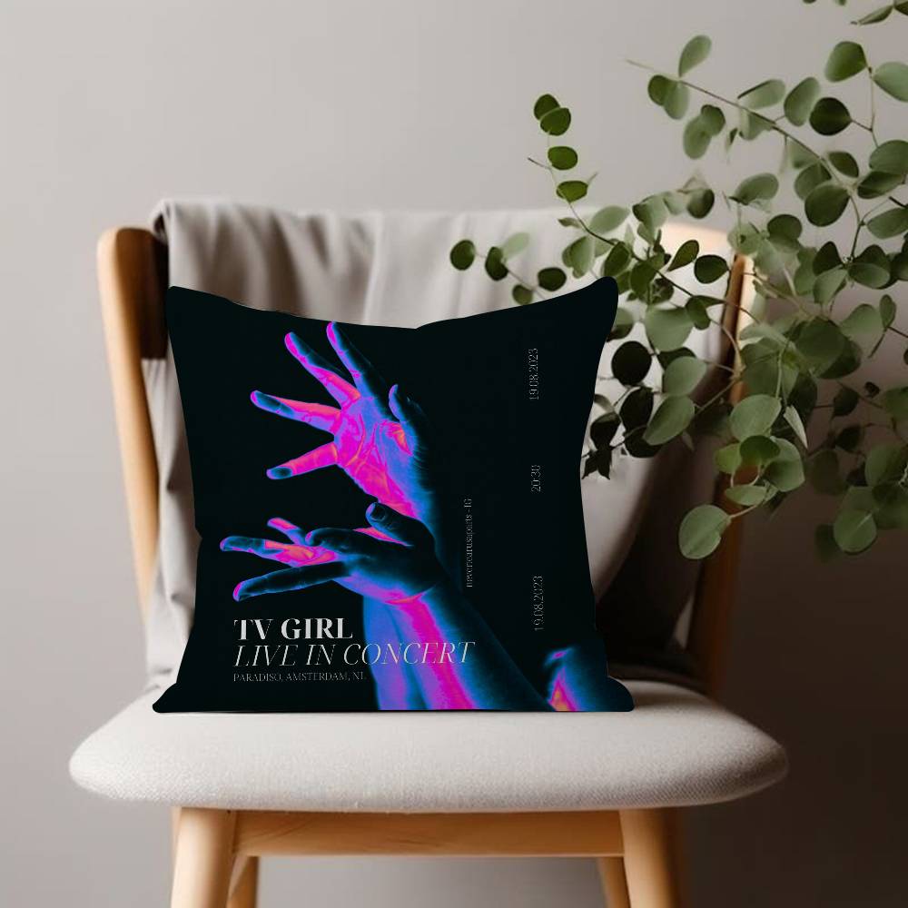 TV Girl Who Really Cares Pillow Gift Home Office Decoration Bedroom Sofa Car Cushion Cover case x