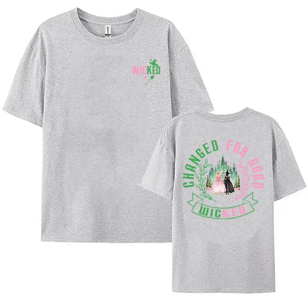 Fashion Film Wicked for Good Tshirts Short Sleeve Cotton Female Tshirt Casual Loose Graphic Printing Tees Women Unisex Clothing