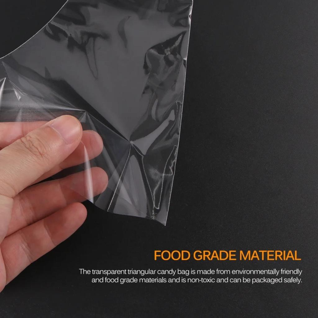 100 шт. Прозрачные пластиковые пакеты в форме конфет, сделай сам, упаковочный мешок для цветов