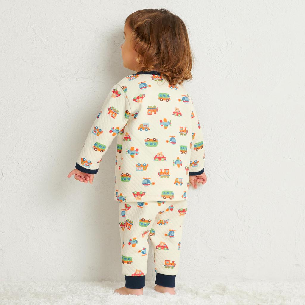 MIKIHOUSE HOT BISCUITS Pajamas for Boys and Girls, Ivory, 100cm, 70-7337-140