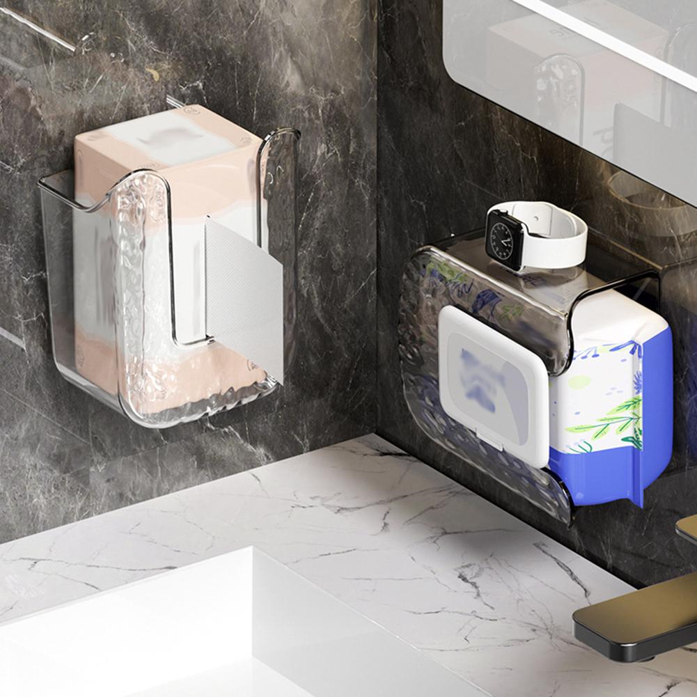 Настенный органайзер для салфеток, самоклеящийся диспенсер для бумажных полотенец для кухни и ванной комнаты