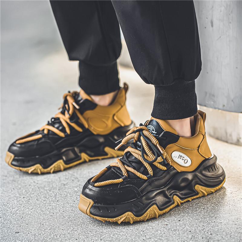 Новые модные кожаные повседневные кроссовки мужские дизайнерские кроссовки мужские туфли на платформе уличные массивные кроссовки мужские zapatillas de hombre
