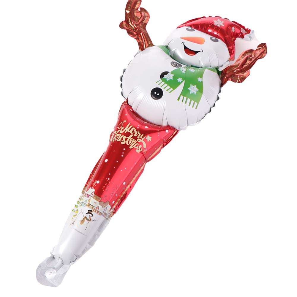 Gingerbread Man Christmas Stick Air Balloons Merry Christmas New Year Balloon Party Decorations