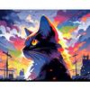 Рамка для рисования по номерам, картина с изображением кота по номерам на холсте, домашний декор, уникальный подарок 40x50 см