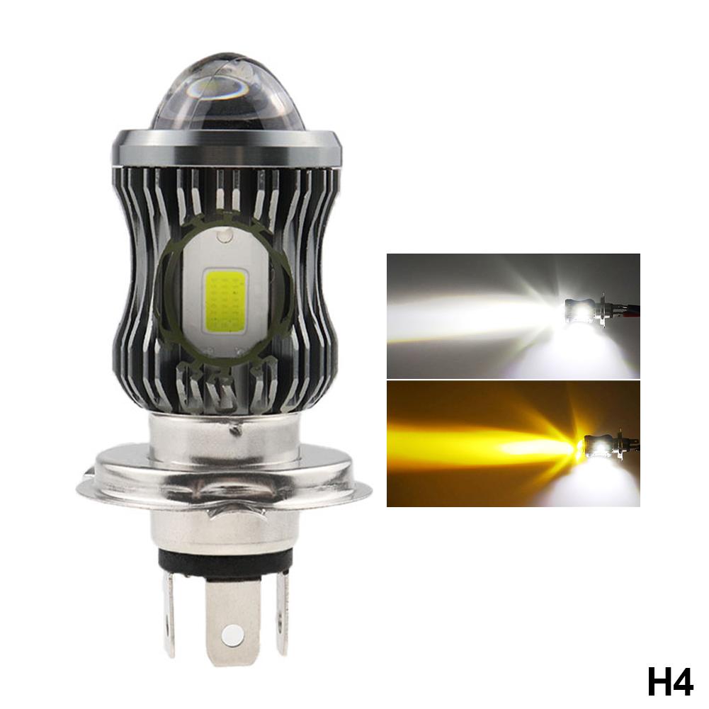 Светодиодная фара для мотоцикла, линза проектора H4/BA20D/H6, светодиодная COB-лампа для противотуманных фар, фара для квадроцикла, скутера