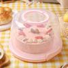 Plastic Cake Box with Foldable Handle Pastry Storage Boxes Dessert Container Cover Case Serving Tray for Travel Cake Acce