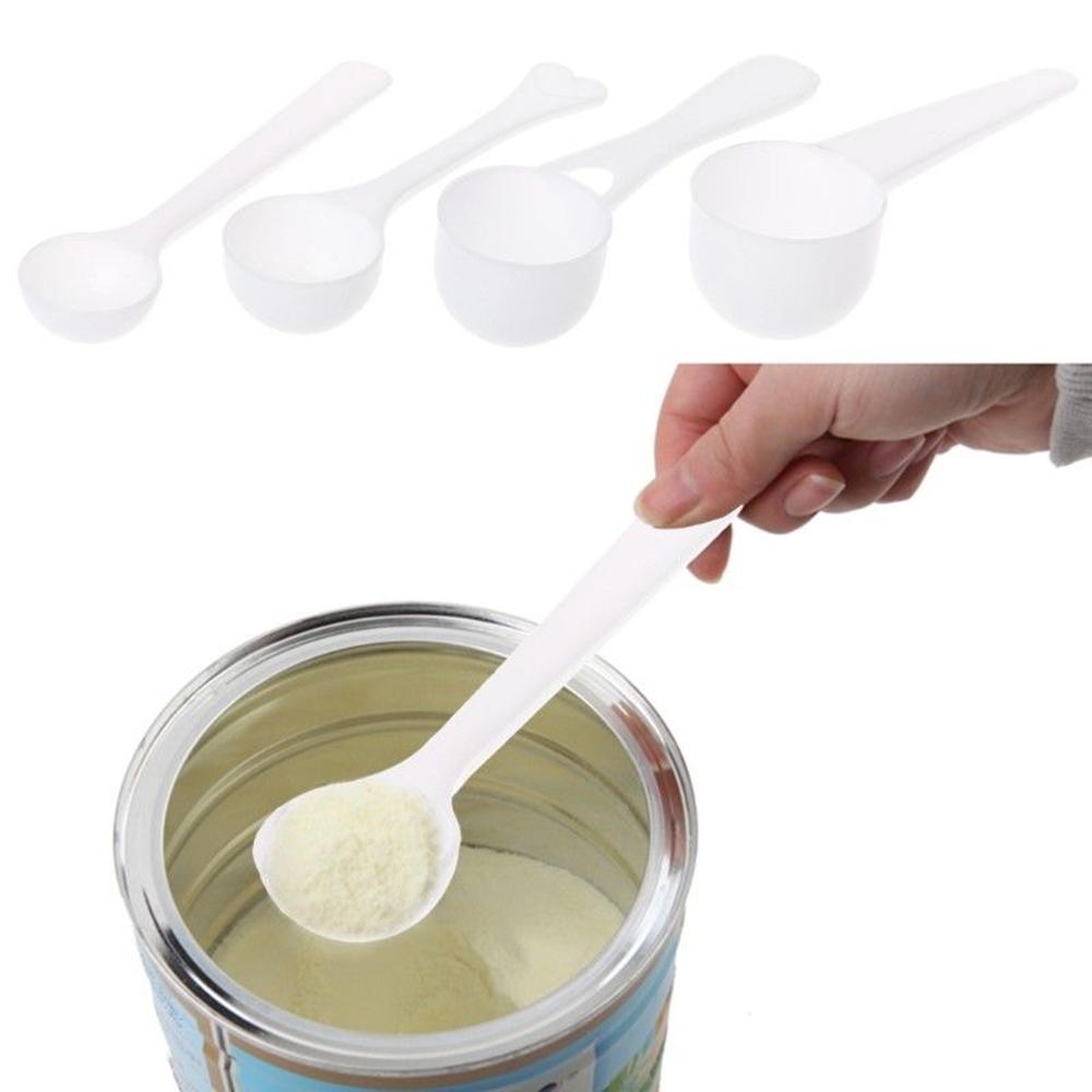 10PCS Tools Protein Powder Scoop Plastic Coffee Milk Measuring Spoon 1/3/5/10g