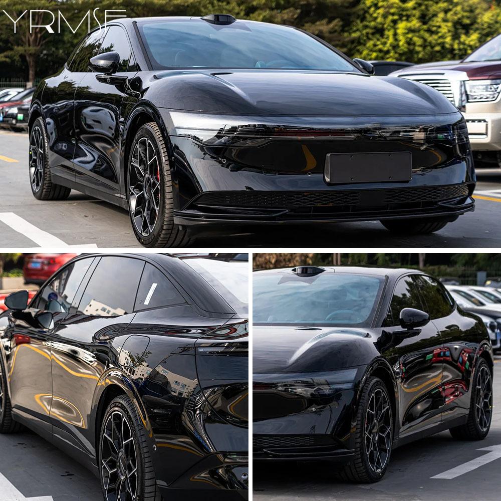 Автомобильная наклейка Виниловая пленка Глянцевый черный Самоклеящаяся Водонепроницаемая пленка Винил для зеркал заднего вида Автомобильная тюнинговая пленка для автомобильных аксессуаров