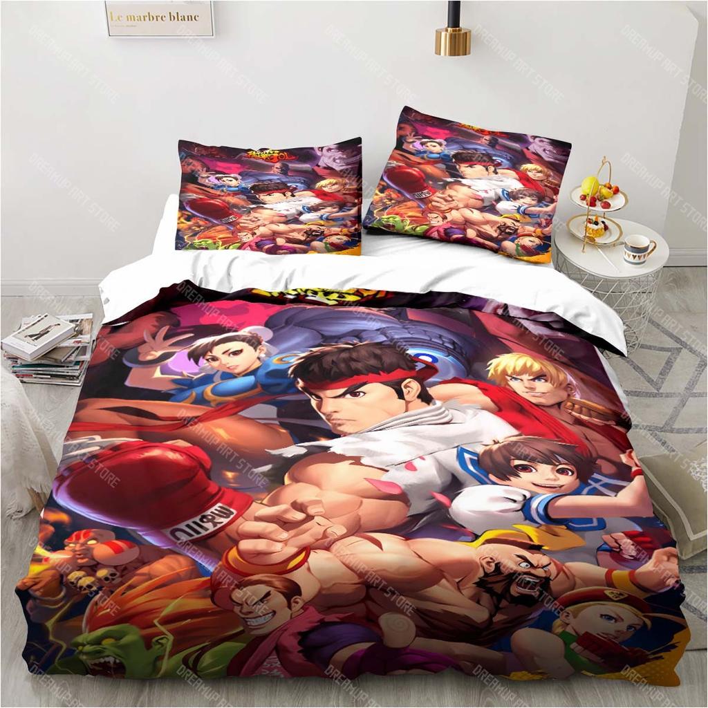 3D Street Fighter ретро игра постельное белье наволочка пододеяльник однопредметный постельный комплект из трех предметов одно- и двуспальный покрывало