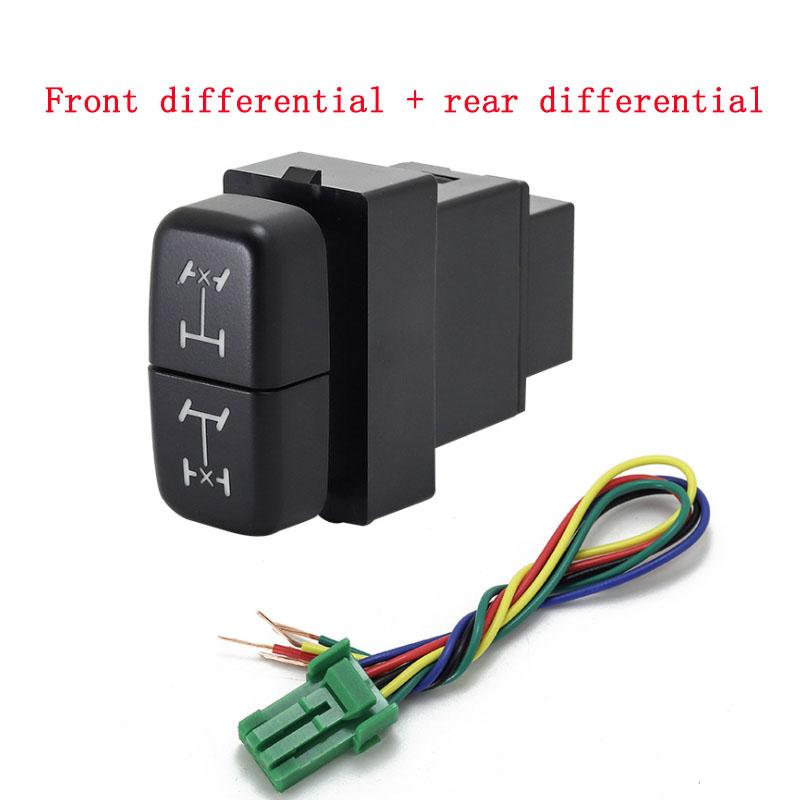 1pc Dual Key Switch Dual Switch Fog Light Recorder Radar Power Supply Daytime Running Light Switch Button for Mitsubishi