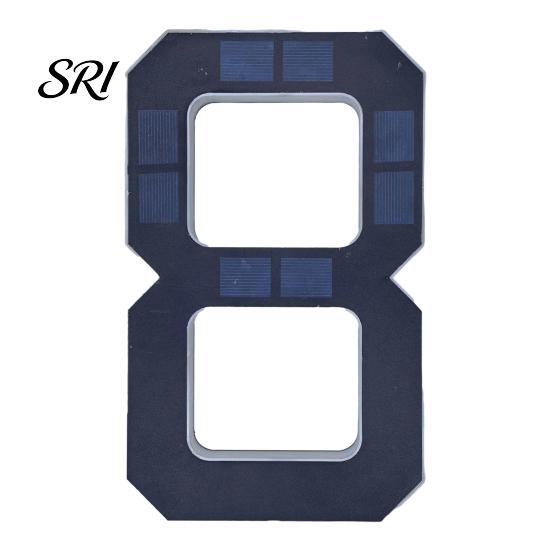 Solar House Number Light Powered Sign with LED Backlight Auto On/Off Waterproof Rechargeable Modern Address Plaque Outdoor Security for Home