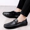 Mens Shoes Casual Loafers Men Genuine Leather Luxury Brand Mens Slip On Flats Fashion Breathable Driving Shoes High-end Quality