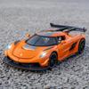 Koenigsegg Jesko Attack Суперкар Симуляция Литые и Игрушечные Транспортные Средства Звуки и Свет Машинка с Инерционным Двигателем 1:32 Подарки из сплава для детей