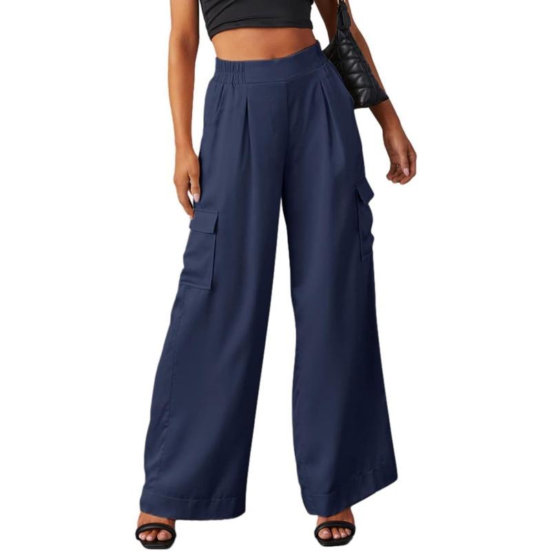 Women's New Summer New Casual Trousers High Waisted Wide Leg Work Trousers Trousers
