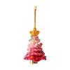 Knitted Christmas Tree Ornaments Mini Crochet Christmas Tree Hanging Pendant with Gold Jingle Bell for Holiday Home Party Decoration