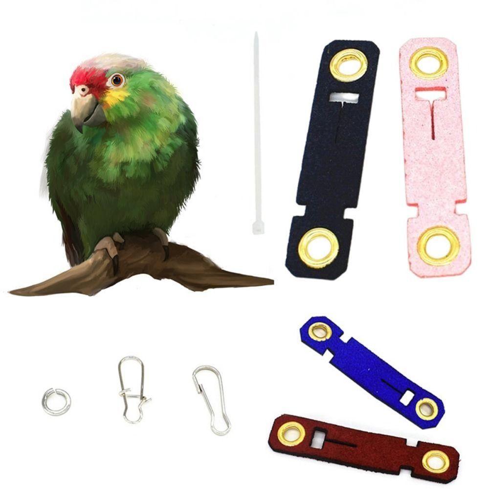 Anti-Lost for Sparrow Budgie Bird Buckle Rings Bird Foot Cover Parrot Leg Ring Ankle Foot Chain