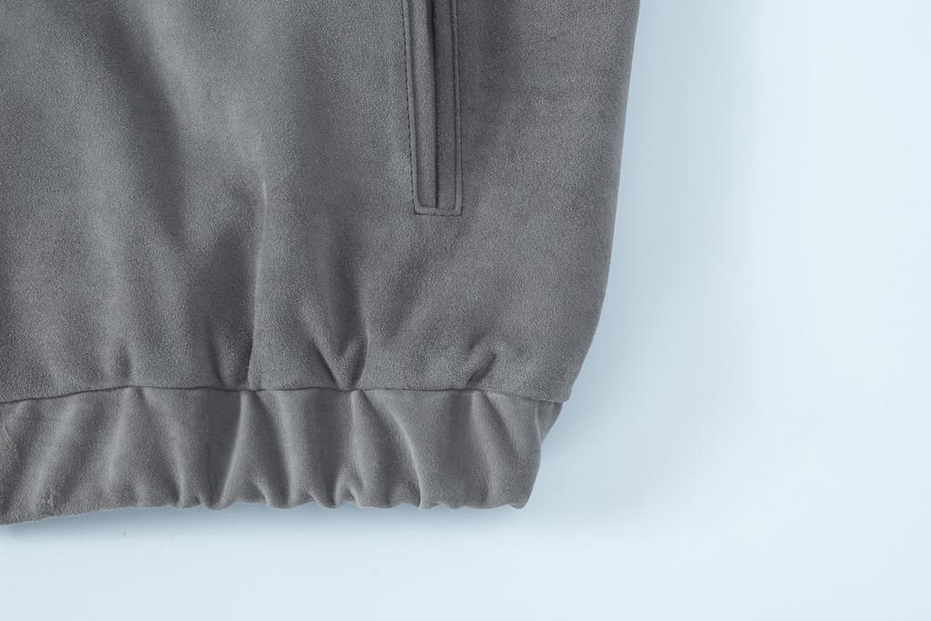 Bttb Mono Suede Leather Blouson (Simple Grey)