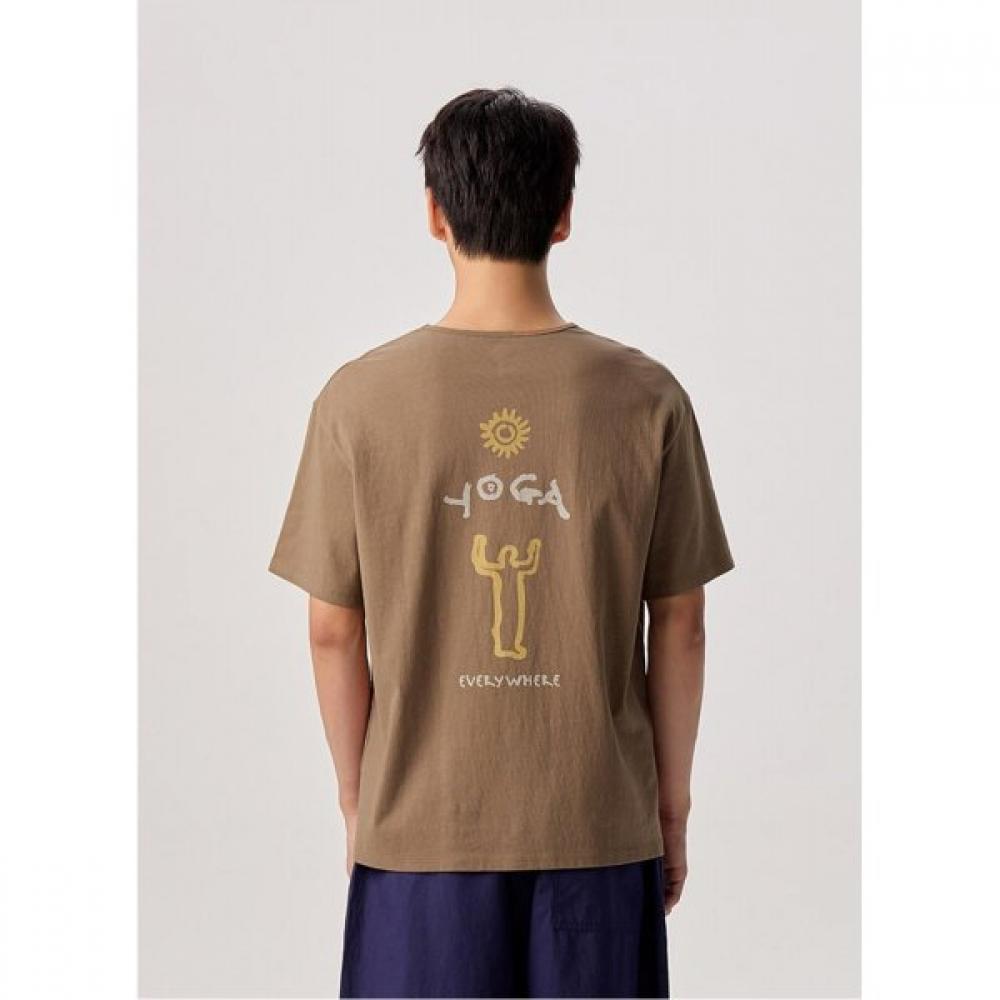 Budhi Mudra Drawing T shirT Brown b61003aTs60 W07