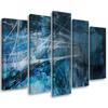 Five Piece Picture Canvas Print Female Blue