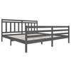 Solid Wood Bed Frame Gray 200x200 cm