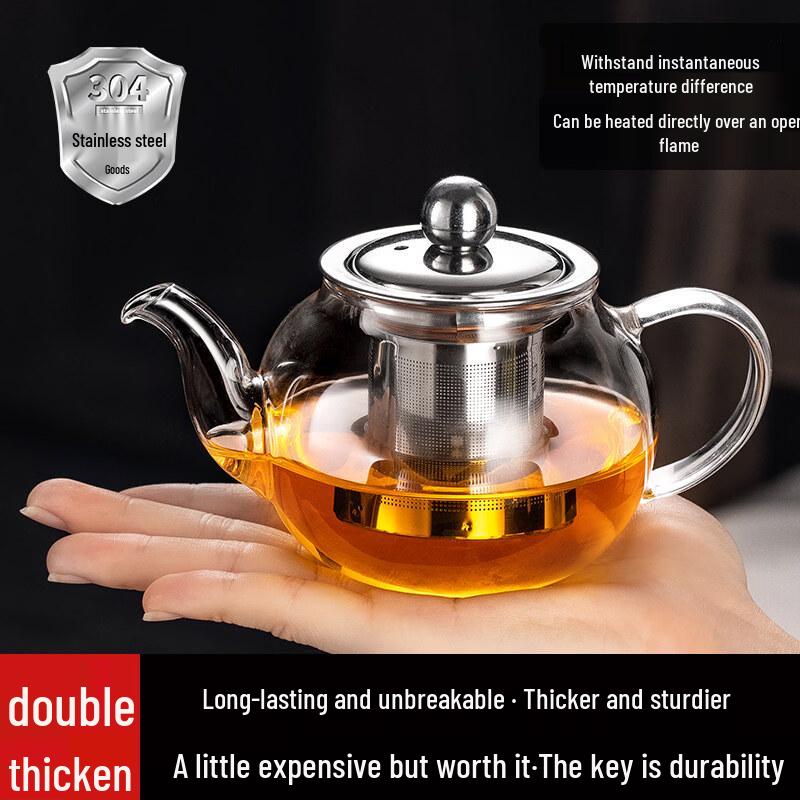 ZISIZ Thickened Heat-Resistant Glass Teapot