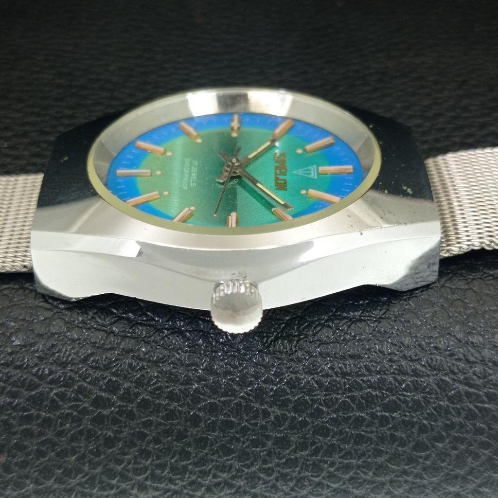 ШВЕЙЦАРСКИЕ ВИНТАЖНЫЕ МУЖСКИЕ ЧАСЫ SIMPLON С РУЧНЫМ ЗАВОДОМ, ВОССТАНОВЛЕННЫЕ, С СИННИМ ЦИФЕРБЛАТОМ a704623-1