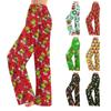Kids Winter Pants Full Length Long Trousers Flannel Christmas Printed Pants