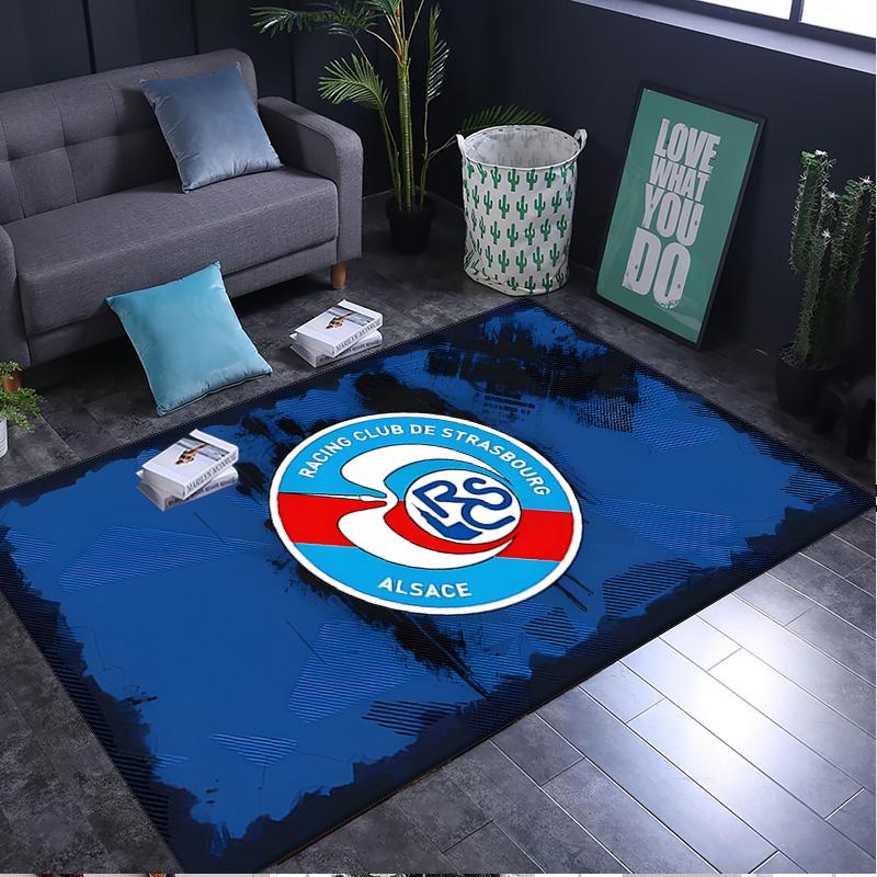 1PC rug Racing Club Strasbourg Crest Carpet, Chair Rug,Area Rug for Office Bedroom living rooms bedroom, Doormat decor Christmas fan gifts